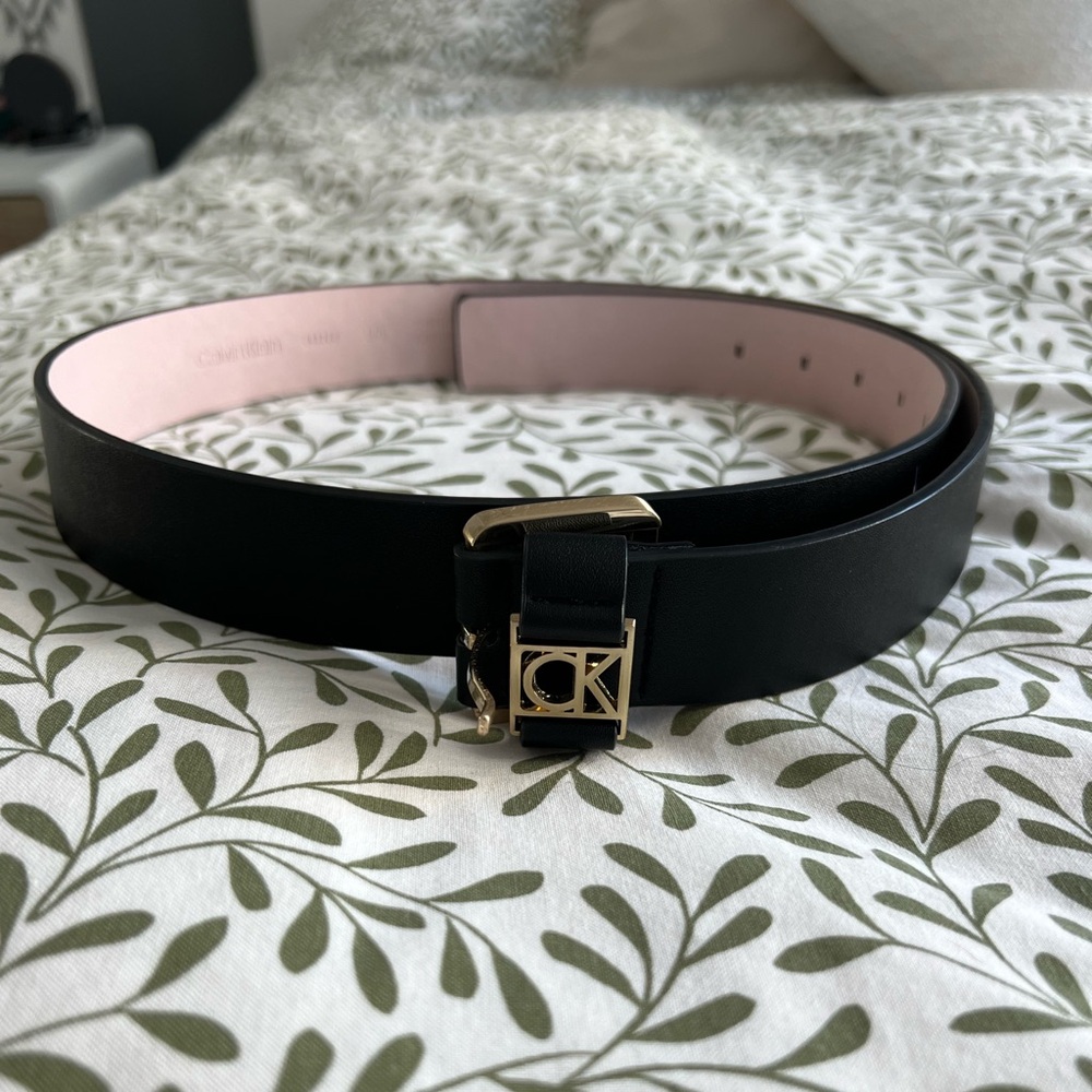 Calvin Klein Synthetic Leather Black Belt